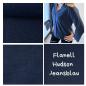 Preview: Beliebter Flanell Hudson, meliert, jeansblau